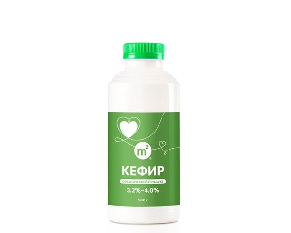 Кефир 3,2%, 0,5л, ОРГАНИК, ферма М2