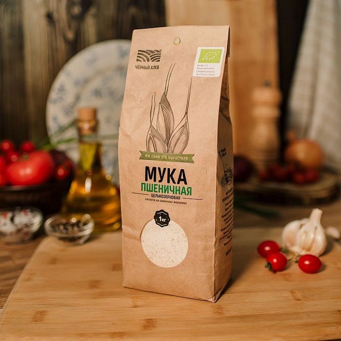 Мука пшеничная цельнозерновая ОРГАНИК, Чёрный Хлеб