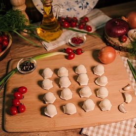 Пельмени с говядиной домашние