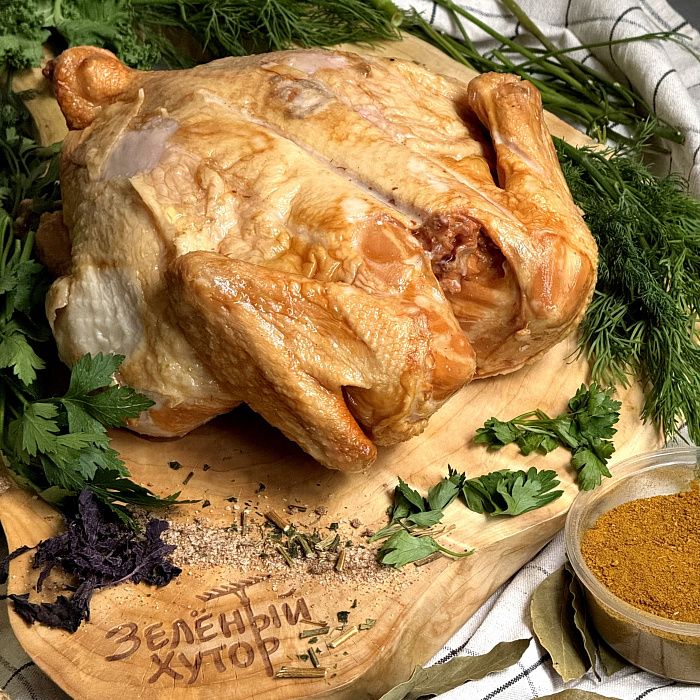 Цыпленок копченый, ферма Русь