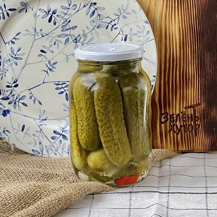 Огурцы маринованные 0,5л, ферма Лебедь