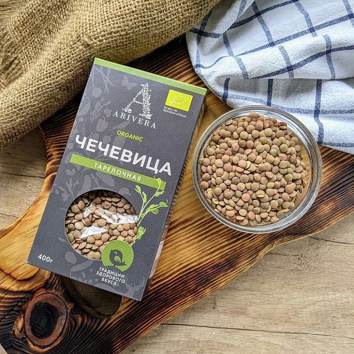 Чечевица зеленая ОРГАНИК, Аривера