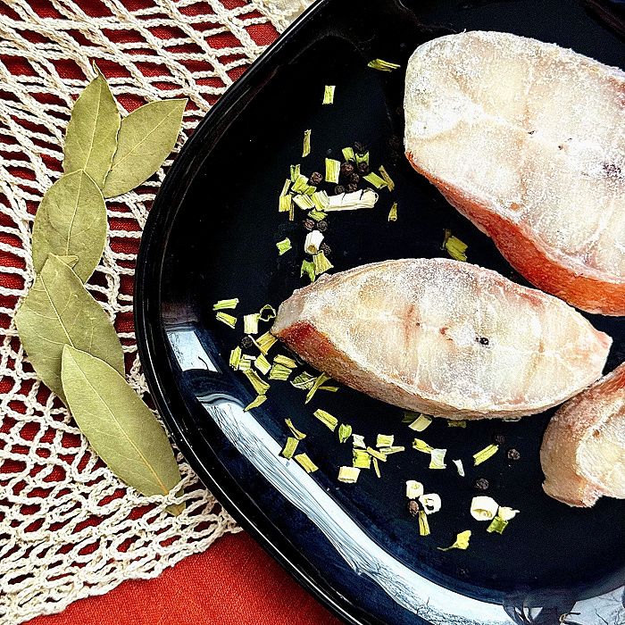 Морской окунь, стейки