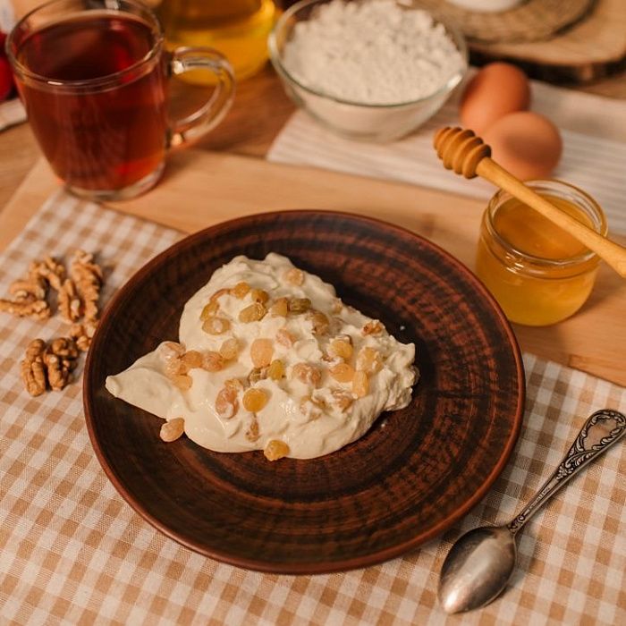 Творожная масса с изюмом, ферма Татьяны Кузьмич