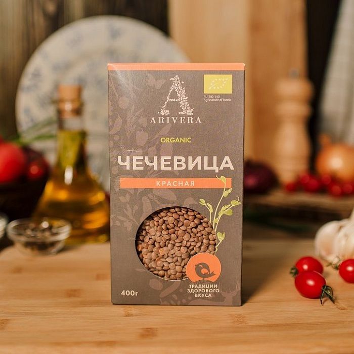 Чечевица красная ОРГАНИК, Аривера
