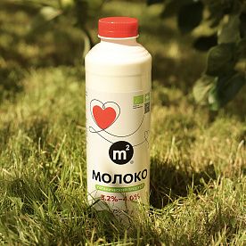 Молоко коровье 3-4%, ОРГАНИК, ферма М2
