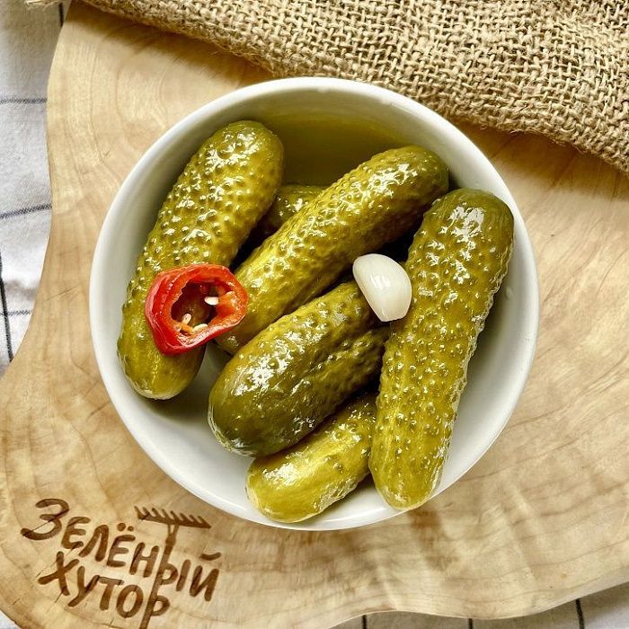 Огурцы маринованные 0,5л, ферма Лебедь