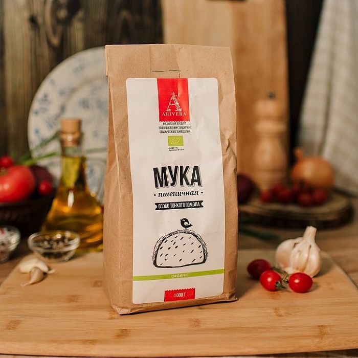 Мука пшеничная особо тонкого помола ОРГАНИК, Аривера