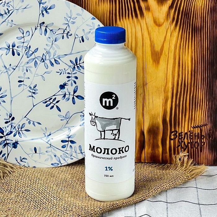 Молоко коровье 1%, ОРГАНИК, ферма М2