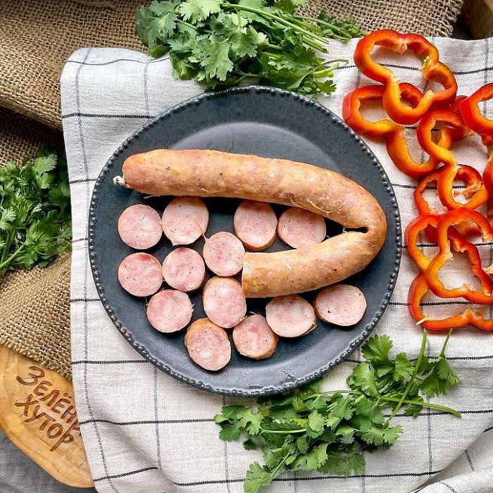 Колбаса домашняя Свинина с цыпленком, ферма Стаса Кузьмича