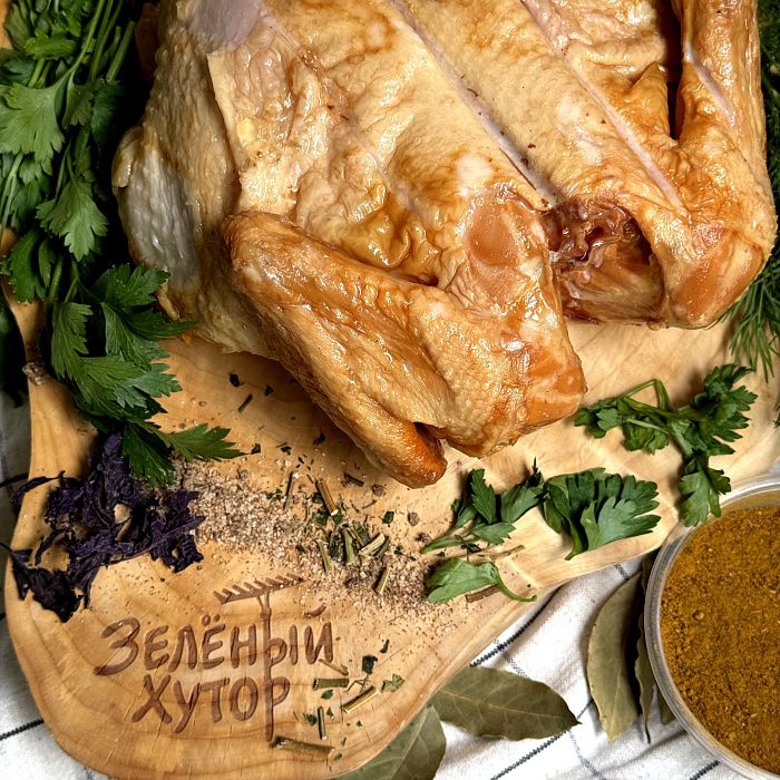 Цыпленок копченый, ферма Русь