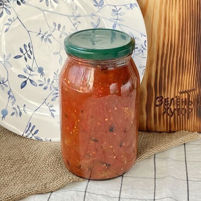 Баклажаны гриль в соусе, ферма Лебедь