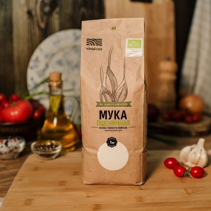 Мука пшеничная особо тонкого помола ОРГАНИК, Чёрный Хлеб