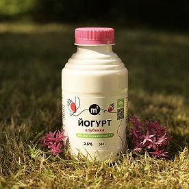 Йогурт питьевой Клубника 2,5% ОРГАНИК, ферма М2