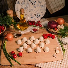 Вареники с картошкой и жареным луком домашние